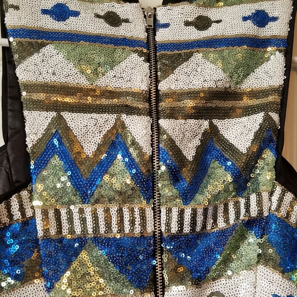 Do & Be Sequined Crop Top. Sz M - Picture 4 of 7